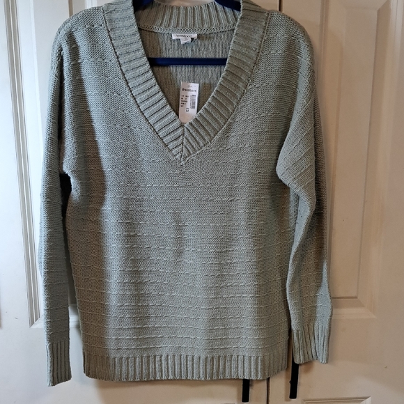 Westport Sweaters - NWT Westport Sage Green V-Neck Sweater